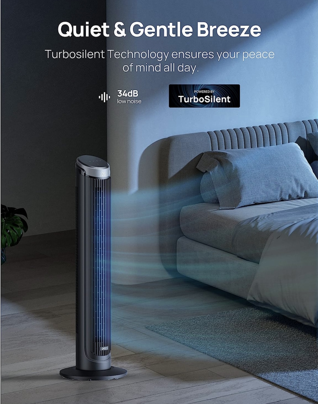 Ventilador Dreo Torre Fan Smart Fan Wifi Alexa/ Google