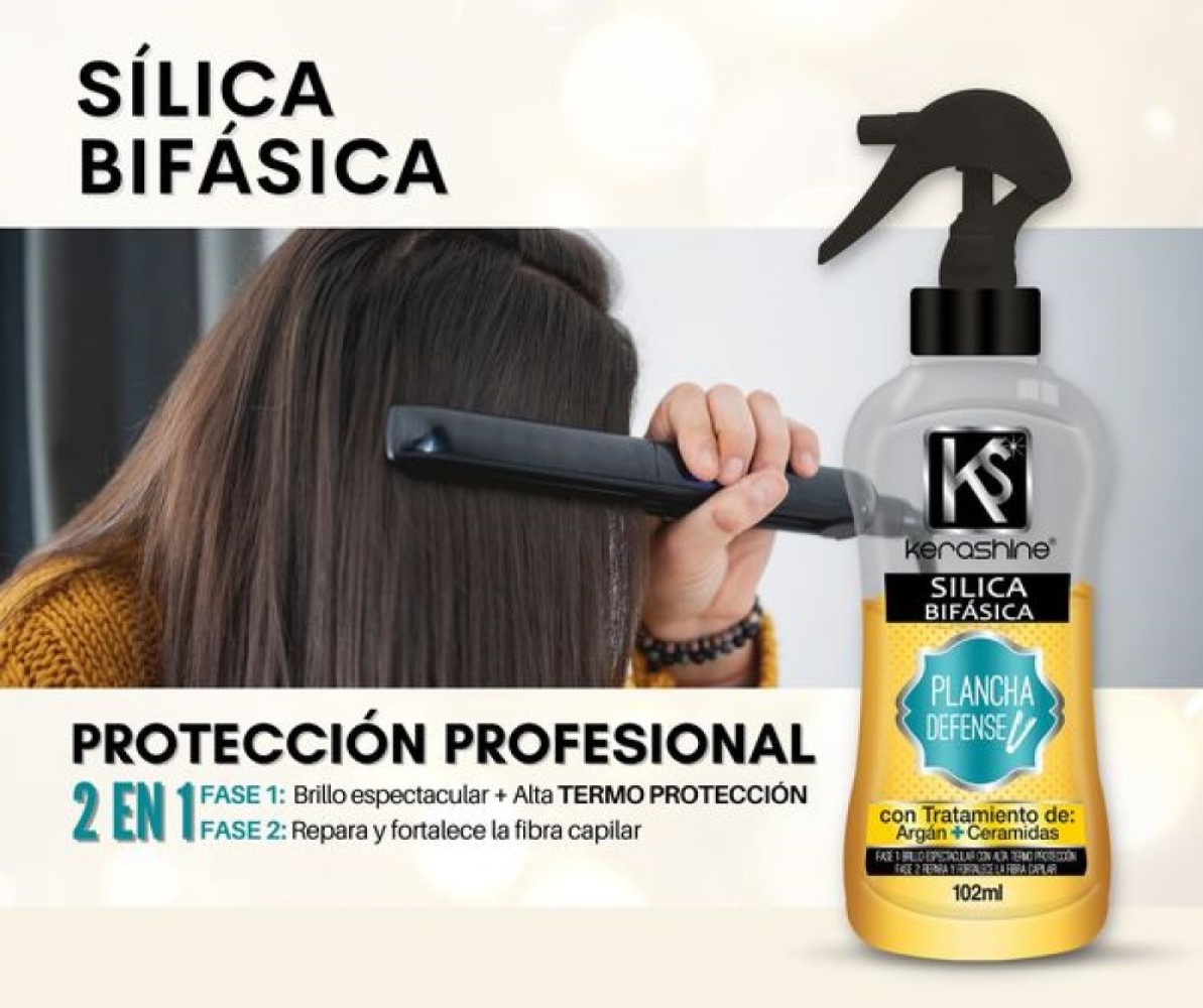 kerashine sílica bifasica plancha defense 102 ml c/u - 2 piezas