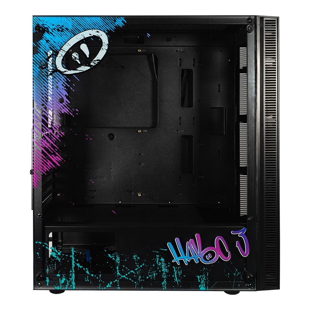 Gabinete Ocelot Gaming OC-HAVOC 3, E-ATX, Cristal Templado, incluye 3 Ventiladores ARGB, sin Fuente, Negro.