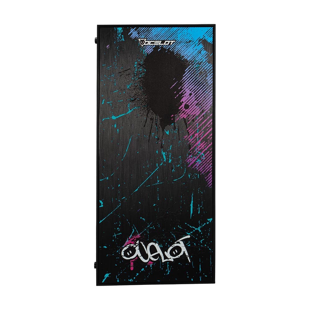 Gabinete Ocelot Gaming OC-HAVOC 3, E-ATX, Cristal Templado, incluye 3 Ventiladores ARGB, sin Fuente, Negro.