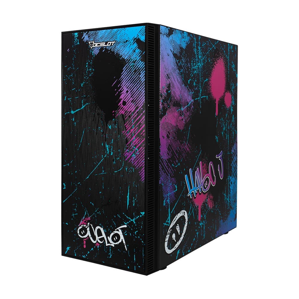 Gabinete Ocelot Gaming OC-HAVOC 3, E-ATX, Cristal Templado, incluye 3 Ventiladores ARGB, sin Fuente, Negro.