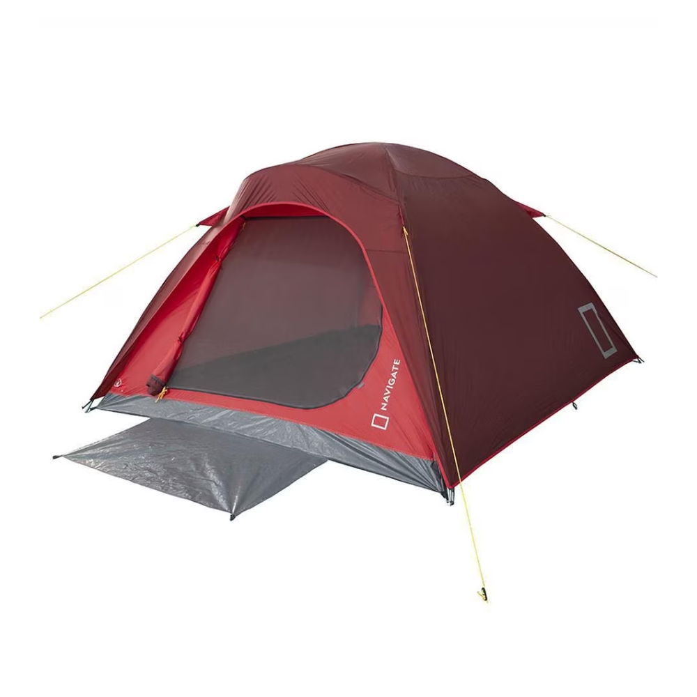 Tienda de campaña para 2 personas Rockport II roja con gris National Geographic CNG209-2