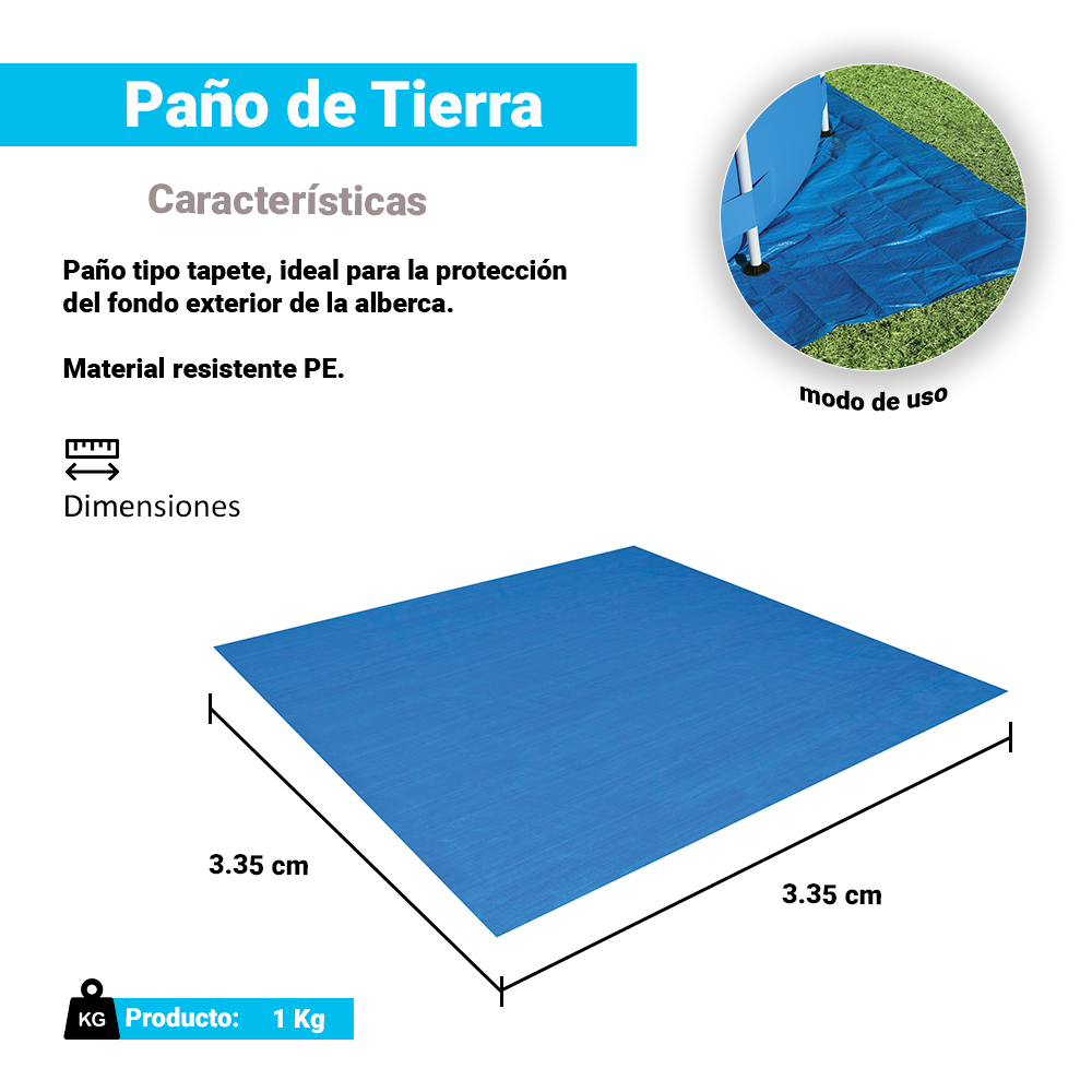 Tapete Protector Para Alberca Tapiz Inferior Bestway 58001