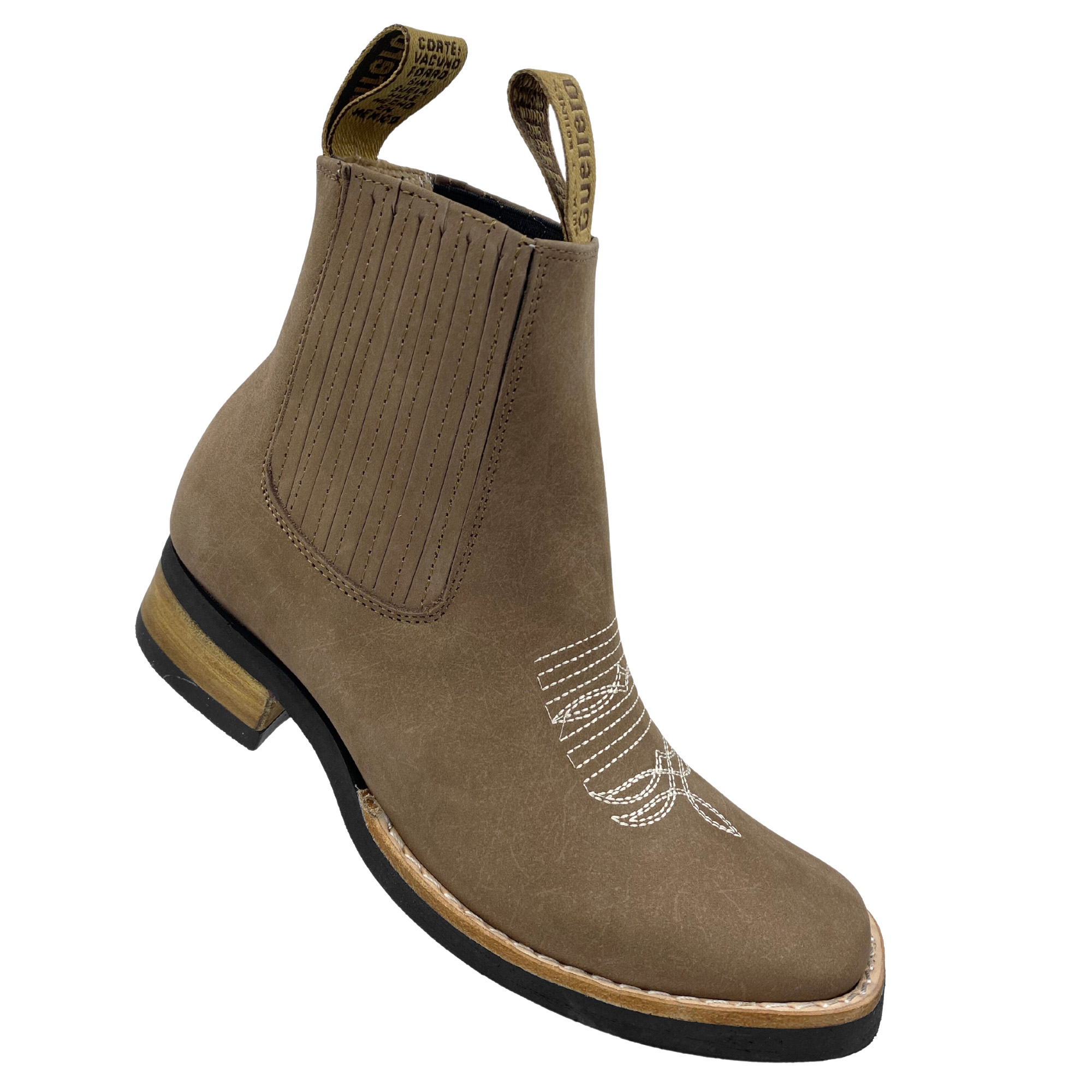 Bota Botín Vaqueras Piel Res Juvenil Rodeo Guerrero Arena