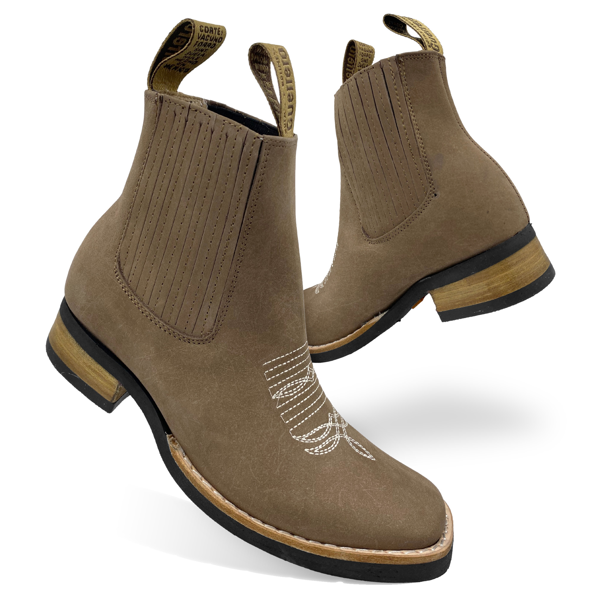 Bota Botín Vaqueras Piel Res Juvenil Rodeo Guerrero Arena