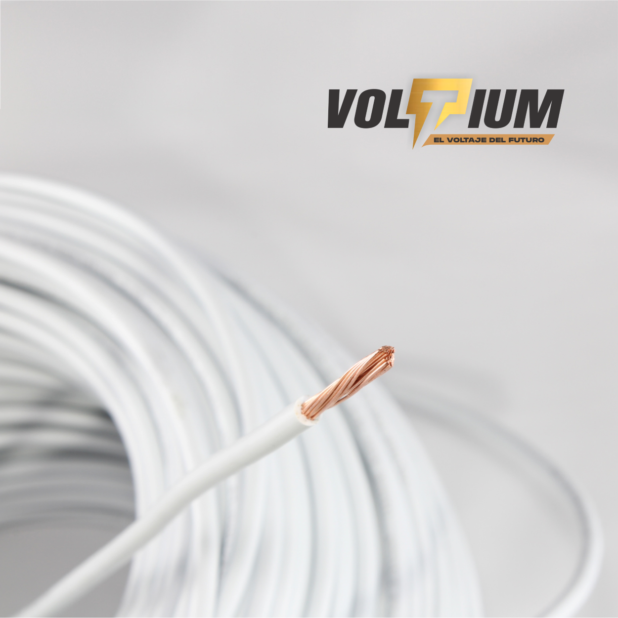 Cable Eléctrico Voltium Thw-ls / Thhw-ls, Calibre 8 Blanco 100% Cobre 100m