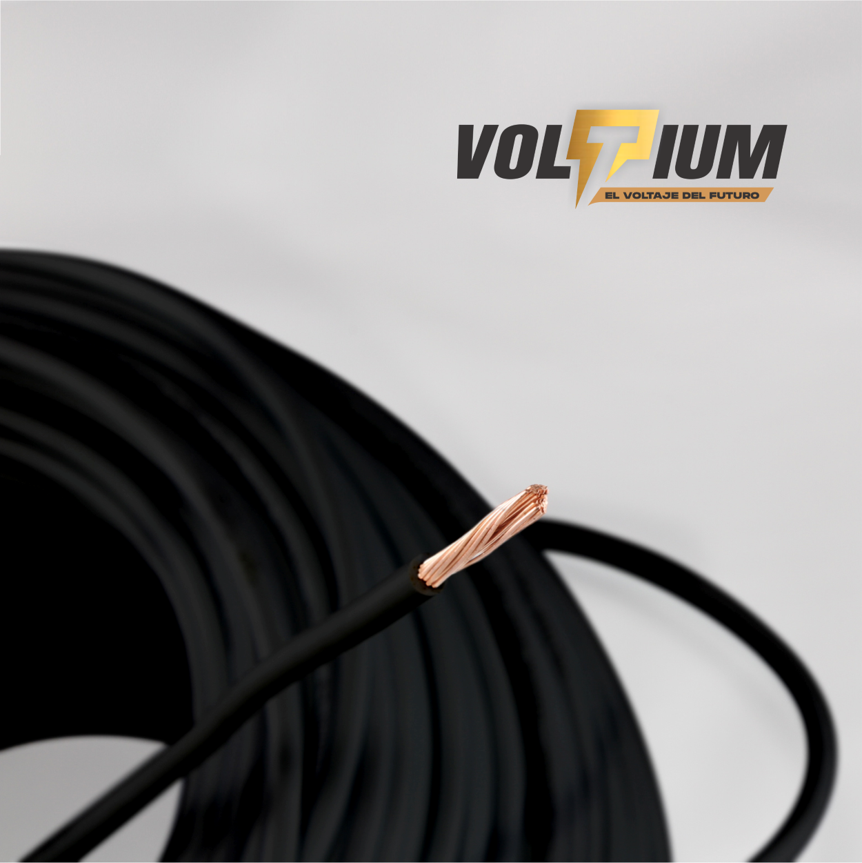 Cable Eléctrico Voltium Thw-ls / Thhw-ls, Calibre 12 Negro 100% Cobre 100m