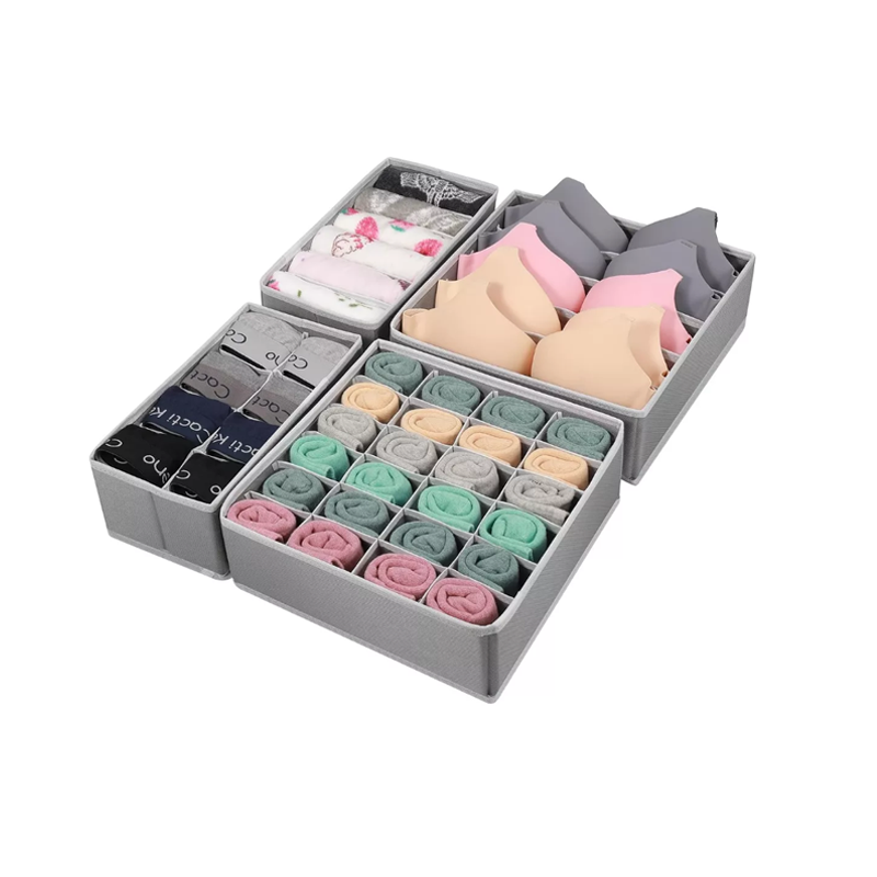 4 Set Plegable Caja Almacenamiento Ropa Interior Organizador