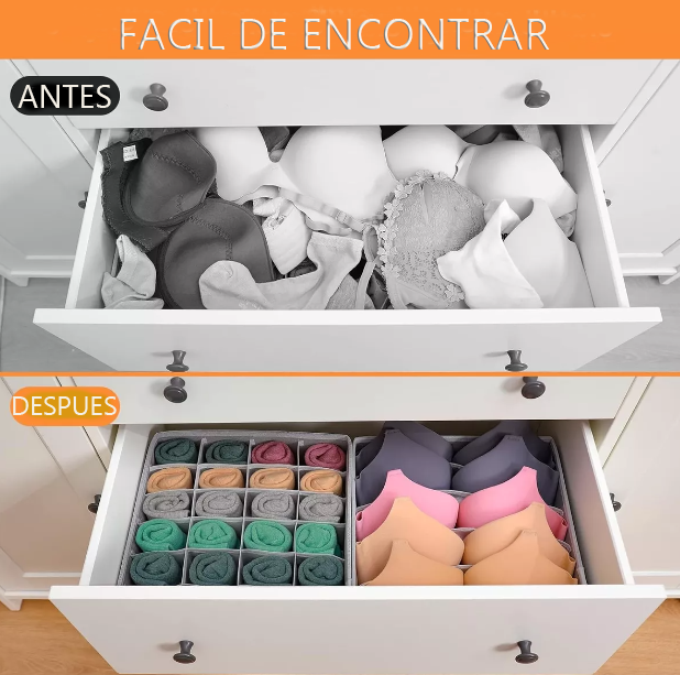 4 Set Plegable Caja Almacenamiento Ropa Interior Organizador
