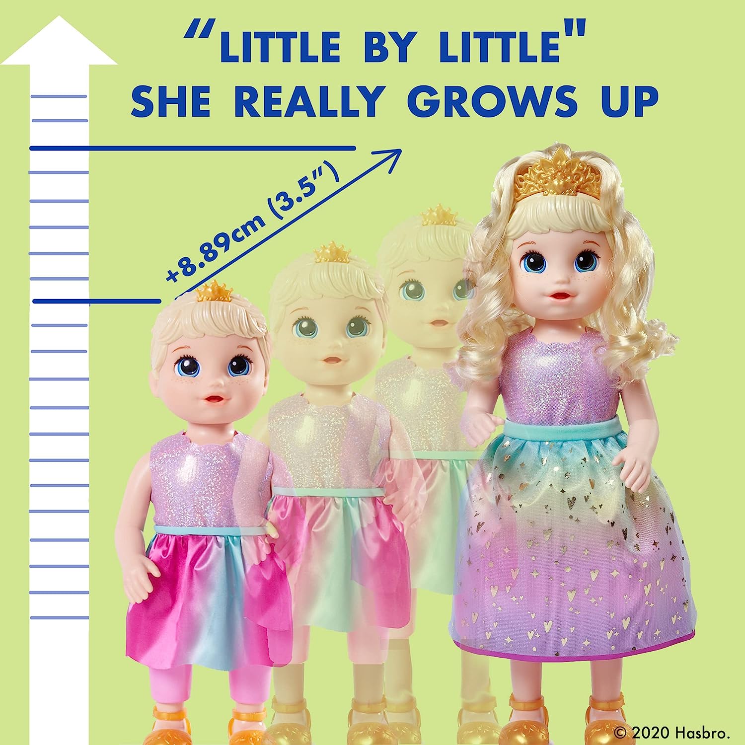 Baby Alive Princess Ellie Grows Up! Muñeca interactiva con Accesorios