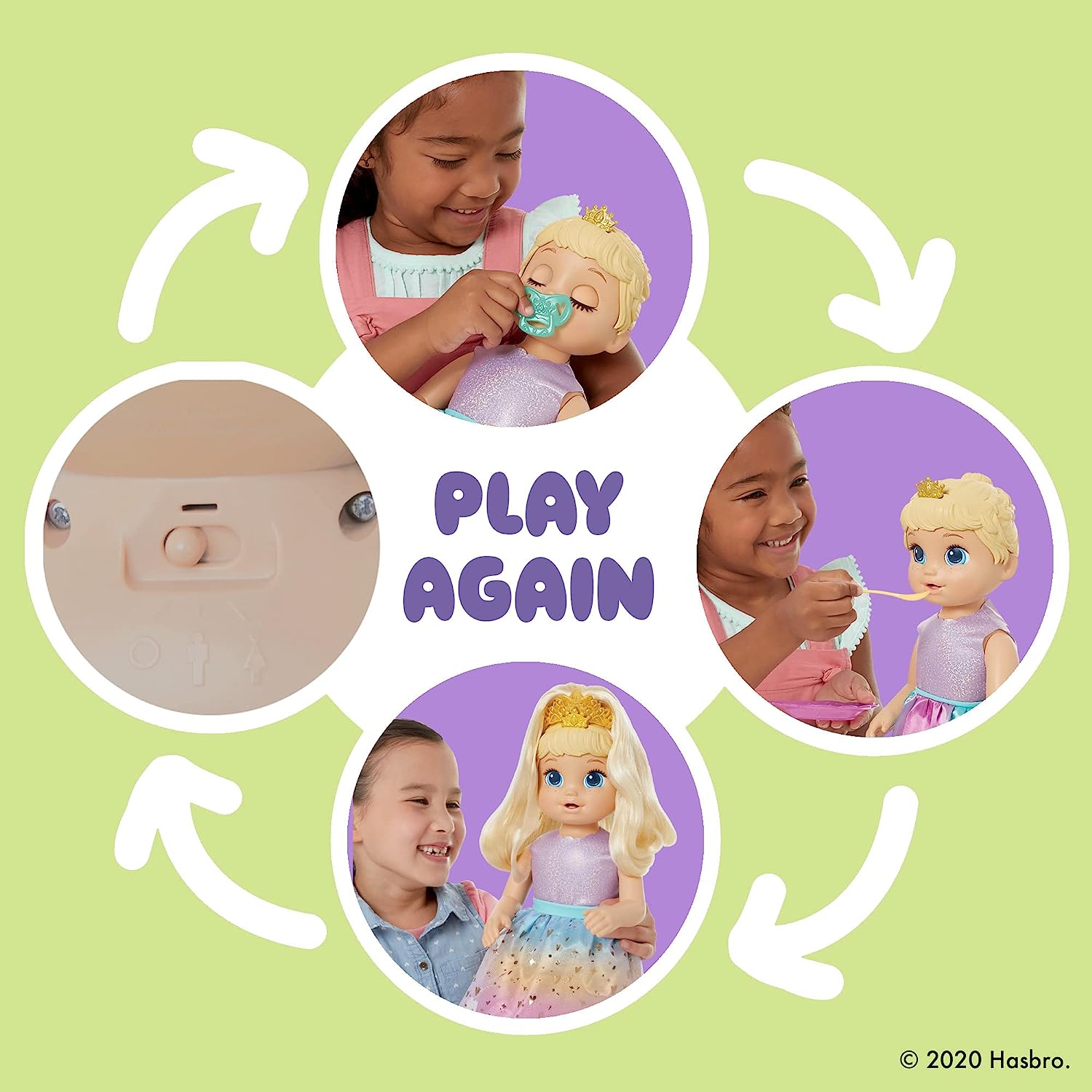 Baby Alive Princess Ellie Grows Up! Muñeca interactiva con Accesorios