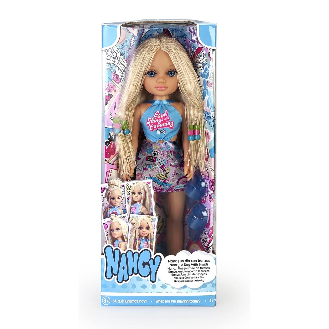 Muñeca Nancy Famosa Un Dia con Trenzas Rubia