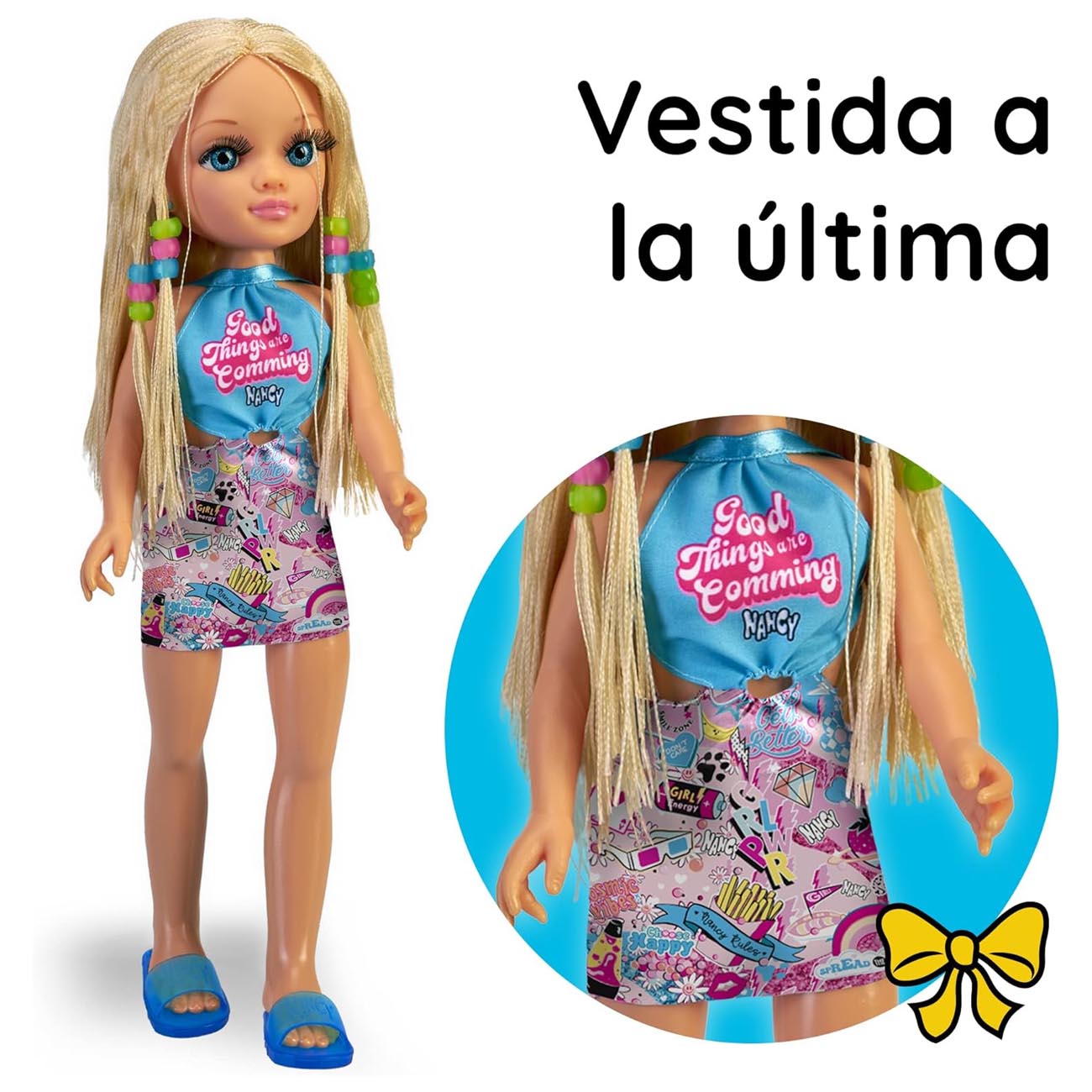 Muñeca Nancy Famosa Un Dia con Trenzas Rubia