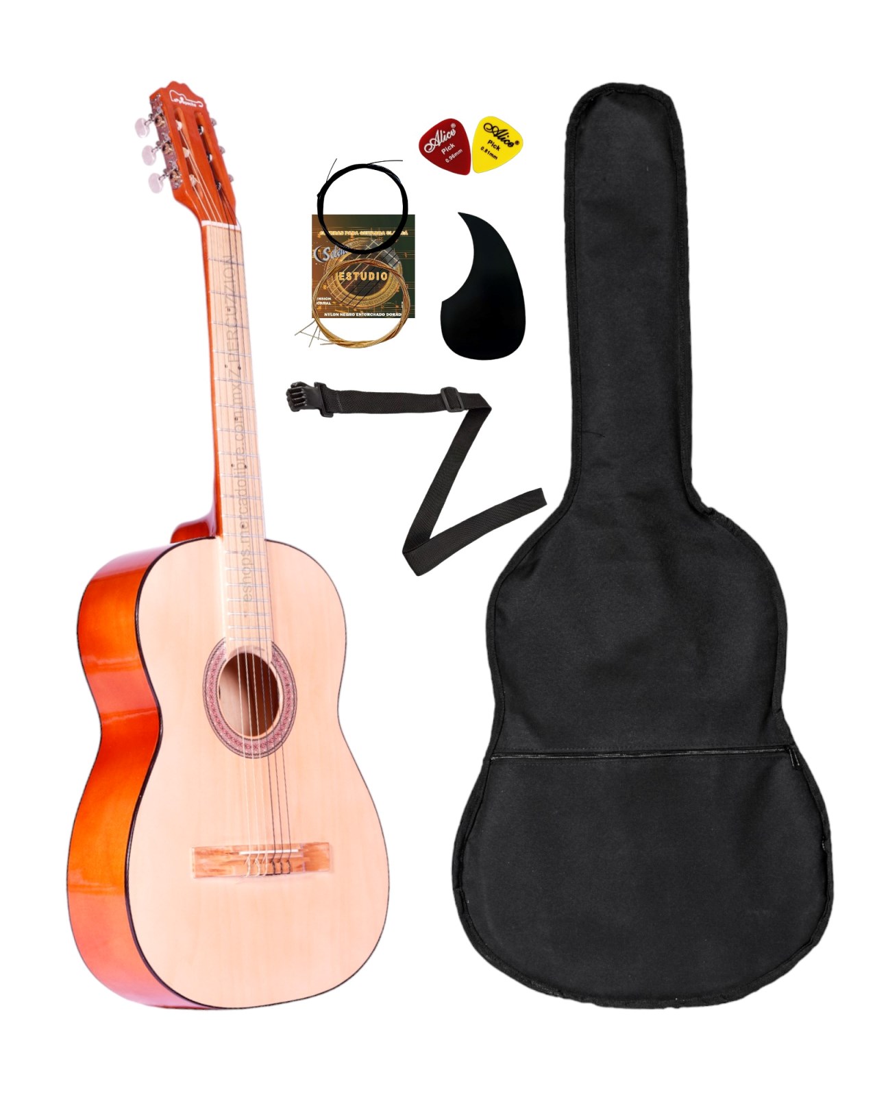 Guitarra Clasica - Acústica De Madera + Funda Y Accesorios