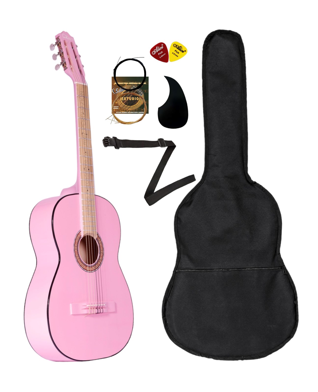 Guitarra Clasica - Acústica De Madera + Funda Y Accesorios