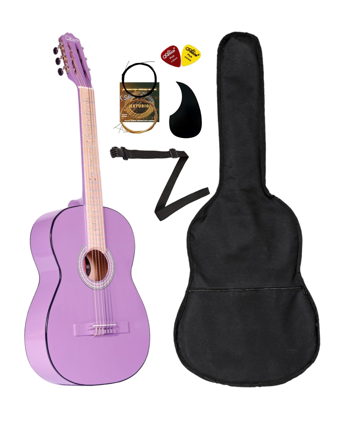 Guitarra Clasica - Acústica De Madera + Funda Y Accesorios