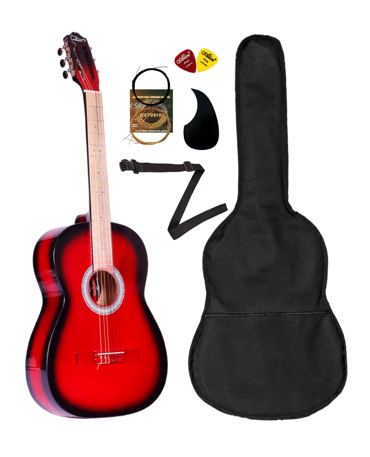 Guitarra Clasica - Acústica De Madera + Funda Y Accesorios