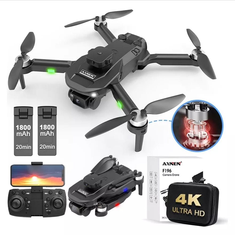 Axnen F196 Drone Sin Escobillas Con 4k Cámara Dual 2baterías