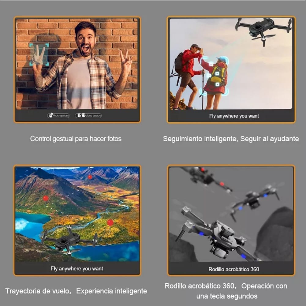 Axnen F196 Drone Sin Escobillas Con 4k Cámara Dual 2baterías