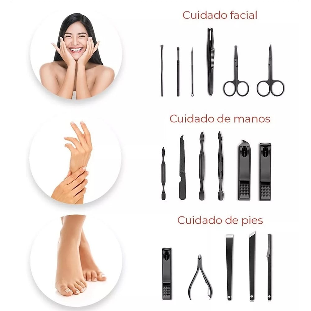 Set De Manicura Pedicura Pies Manos Corta Uñas 23 Piezas
