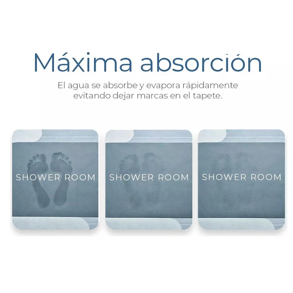 Tapete Absorbente Alfombrilla Secado Rápido Para Baño