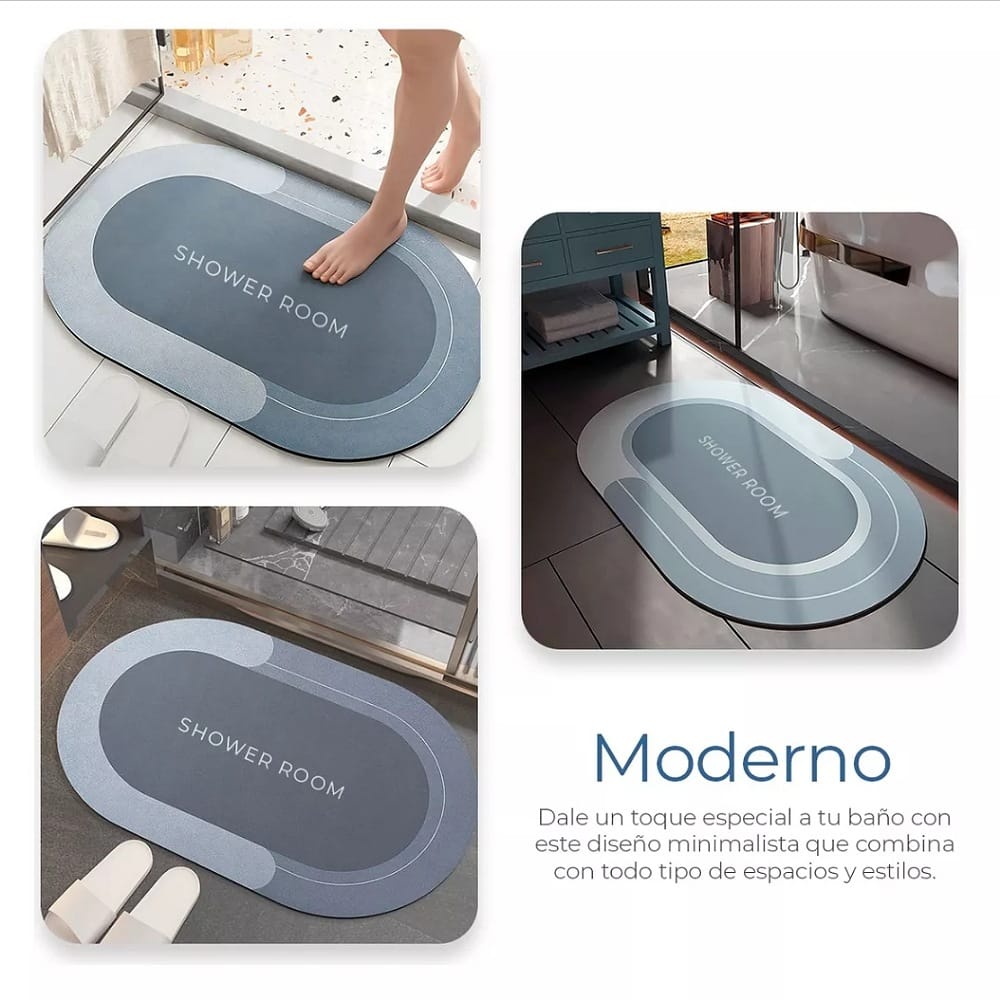 Tapete Absorbente Alfombrilla Secado Rápido Para Baño