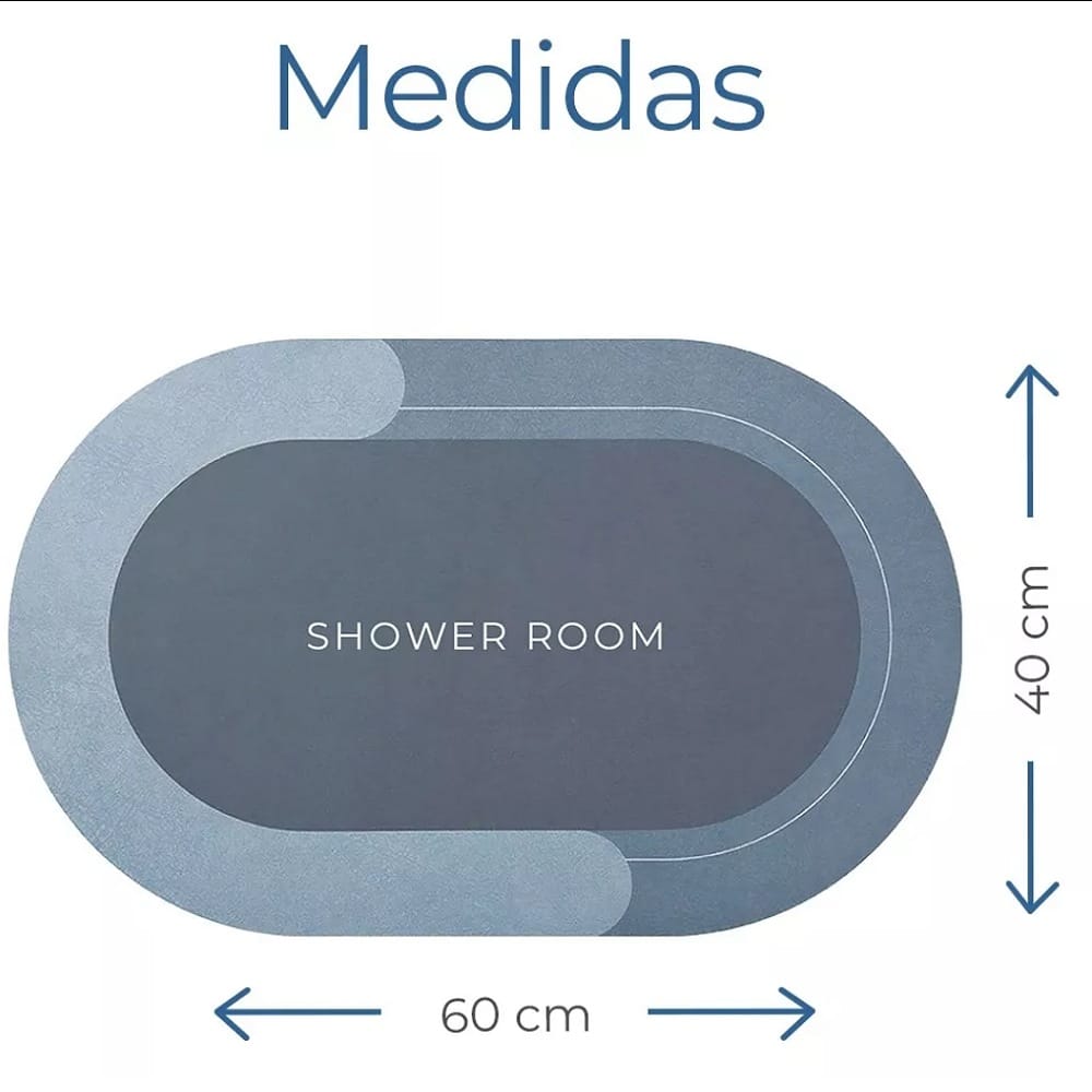 Tapete Absorbente Alfombrilla Secado Rápido Para Baño