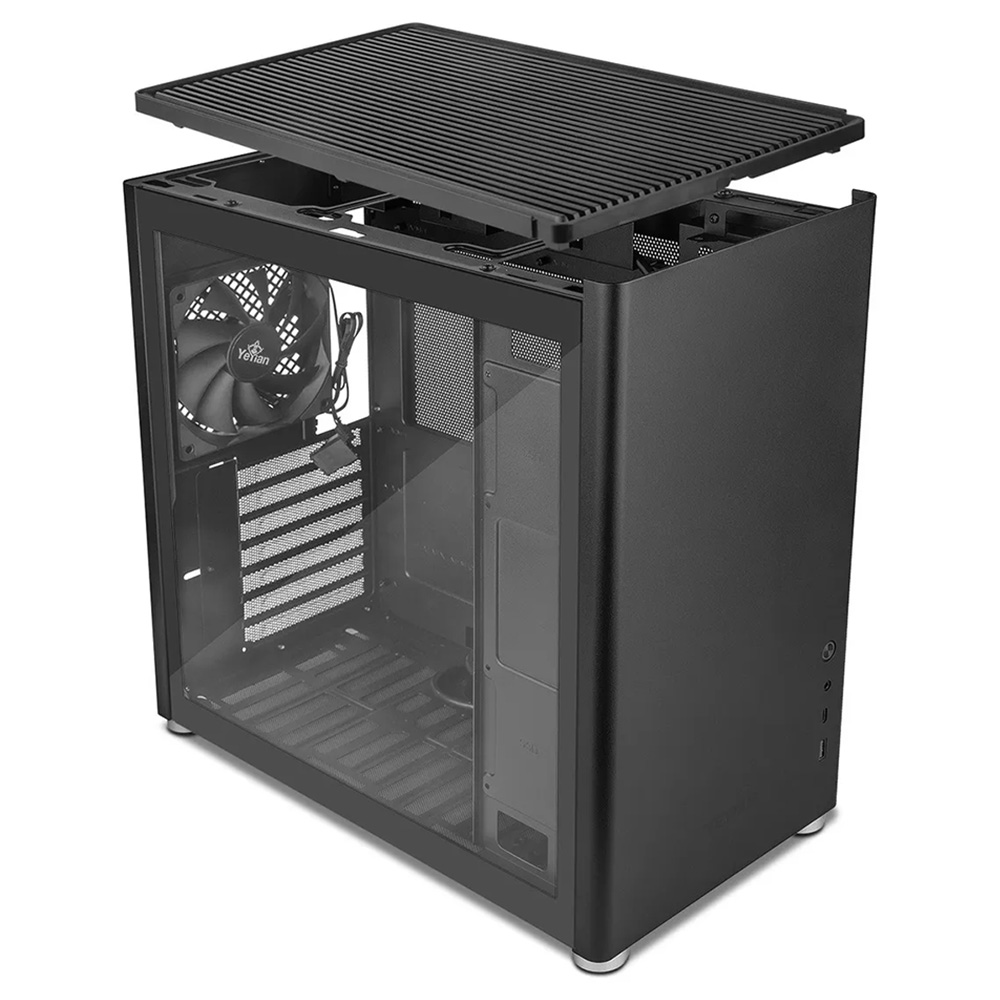 Gabinete Yeyian Hussar Plus ATX, Cristal Templado, sin Fuente, Negro