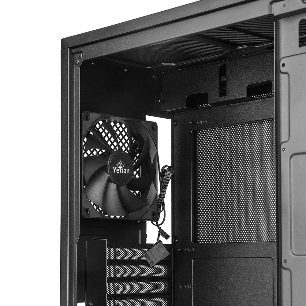 Gabinete Yeyian Hussar Plus ATX, Cristal Templado, sin Fuente, Negro