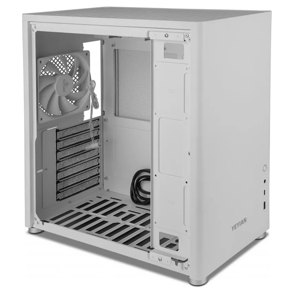 Gabinete Yeyian Hussar Plus ATX, Cristal Templado, sin Fuente, Blanco