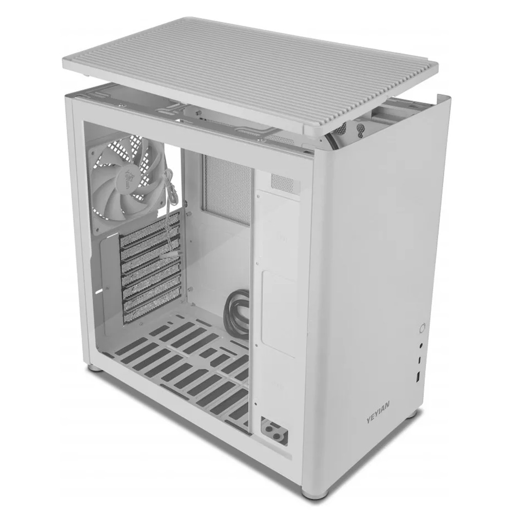 Gabinete Yeyian Hussar Plus ATX, Cristal Templado, sin Fuente, Blanco