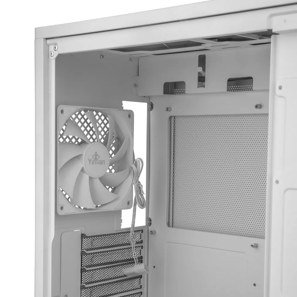 Gabinete Yeyian Hussar Plus ATX, Cristal Templado, sin Fuente, Blanco