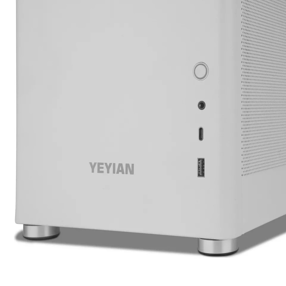Gabinete Yeyian Hussar Plus ATX, Cristal Templado, sin Fuente, Blanco