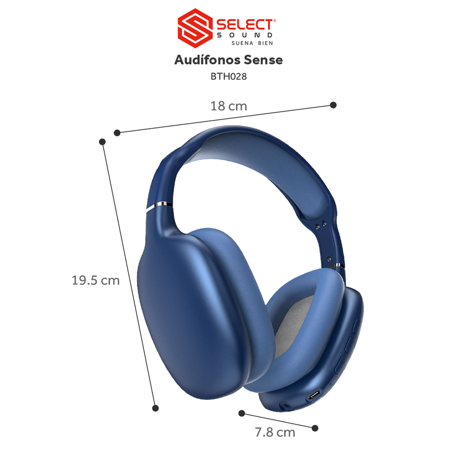 Audífonos Inalámbricos Bluetooth Cancelación De Ruido Select Sound Sense BTH028