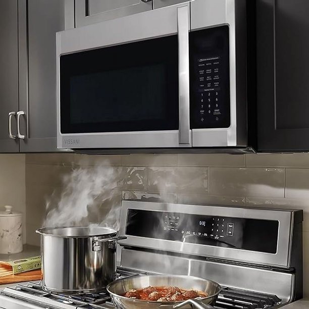 Horno de Microondas con función de campana extractora 1,7 pies cúbicos VISSANI EM044K6CE REACONDICIONADO