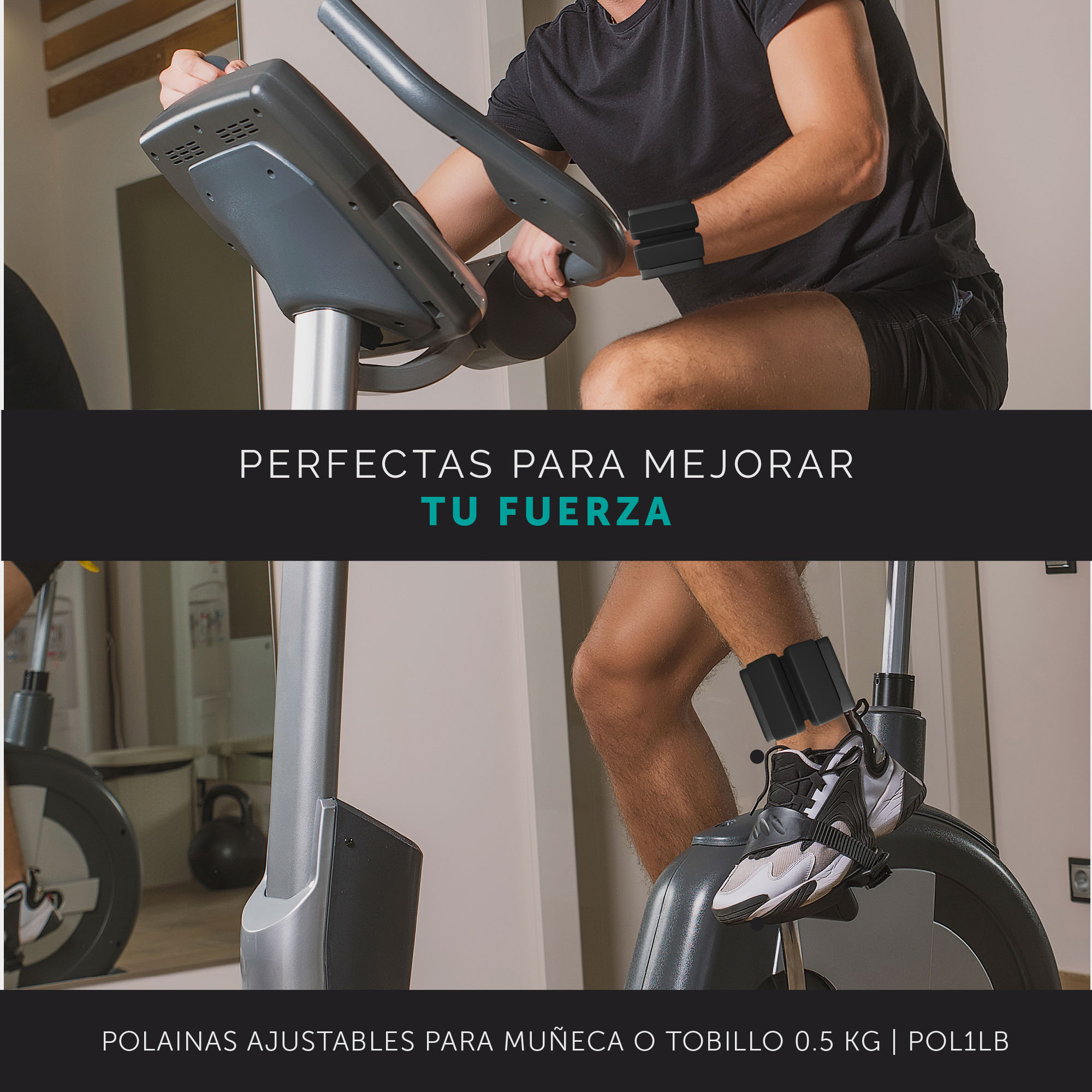 Set de 2 Polainas 1/2 LB C/U Para Muñeca y/o Tobillo Ayara POL1LB