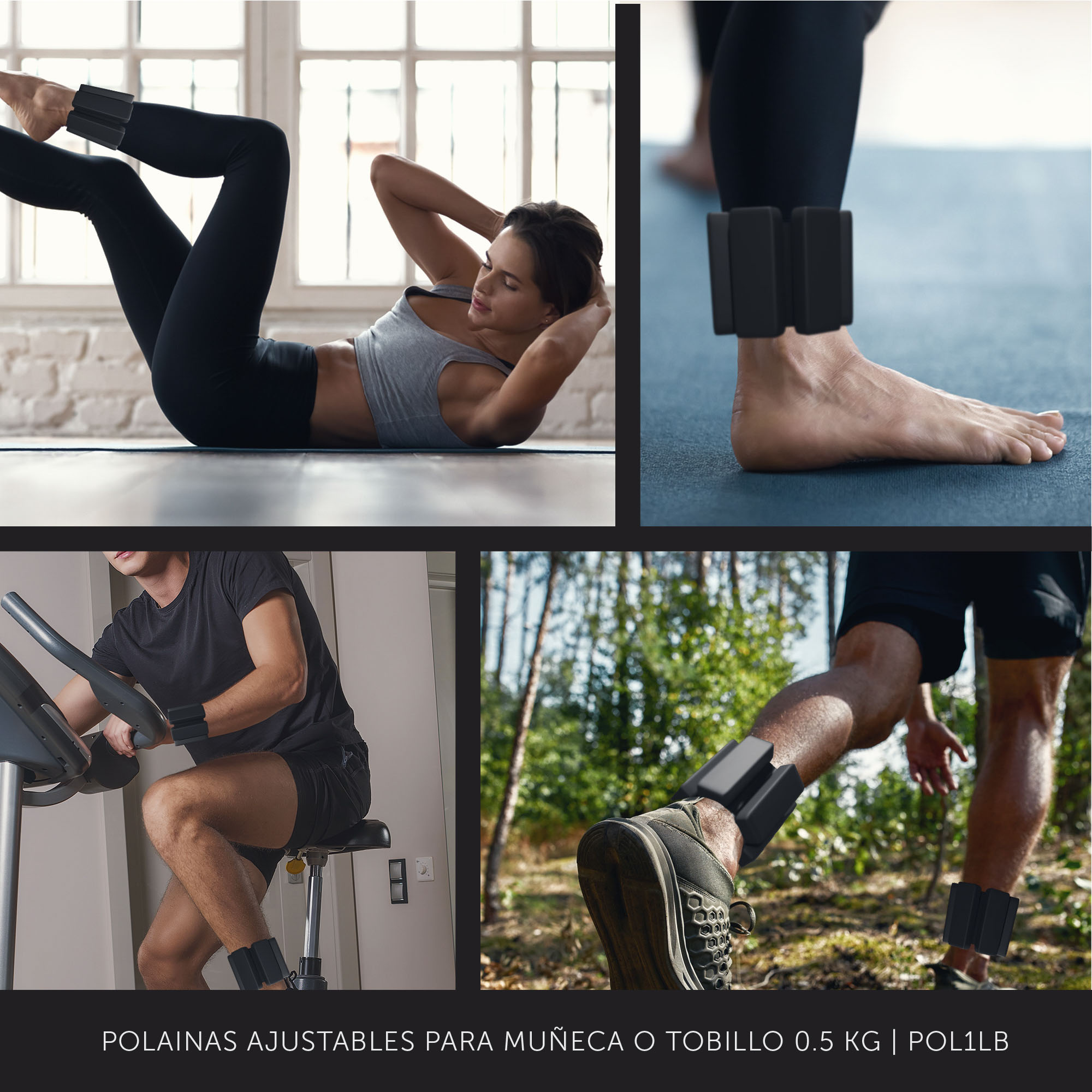 Set de 2 Polainas 1/2 LB C/U Para Muñeca y/o Tobillo Ayara POL1LB