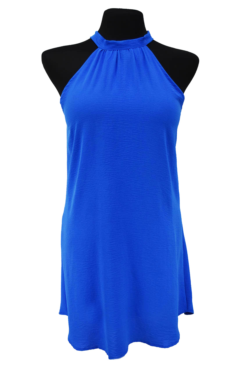 Vestido halter Roman Fashion / Tallas Extras, 0668 (Azul rey) 