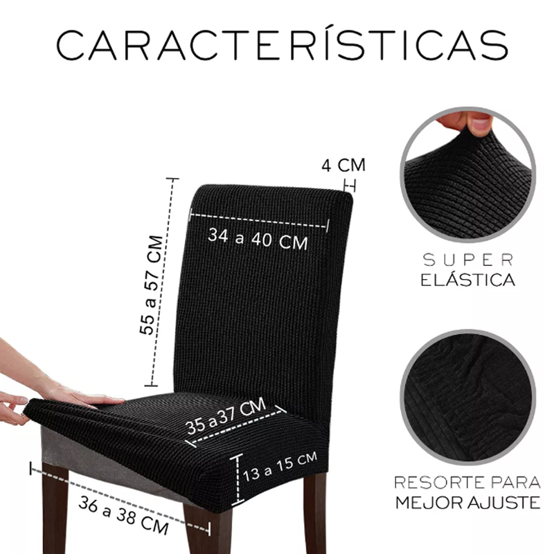 6 Pzs Fundas Protectoras Removibles Para Silla Comedor