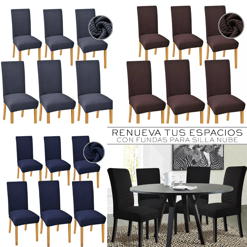 6 Pzs Fundas Protectoras Removibles Para Silla Comedor