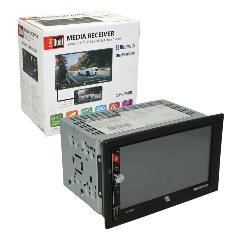 Autoestéreo de pantalla Dual DM70MIR 2 Din 7" Miror Link Usb/BT/SD