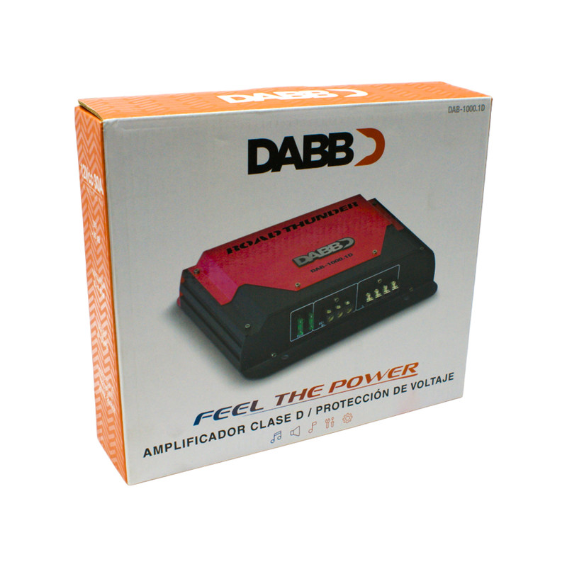 Amplificador Dabb Dab-1000.1d 400Watts RMS Clase D 2 Canales