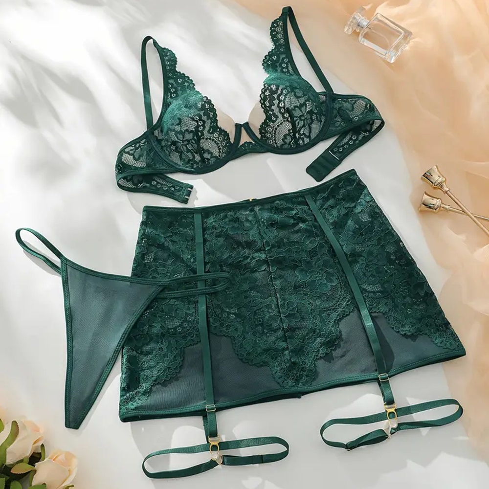 Conjunto de Encaje Lencería Elegante.