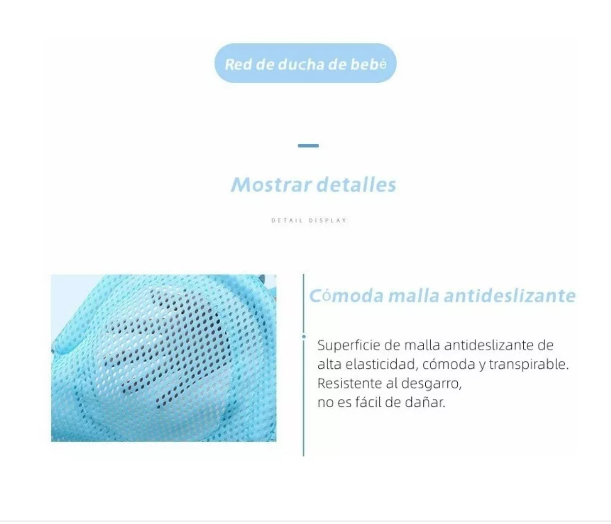 Almohadilla de suspensión malla para Baño Bebe T