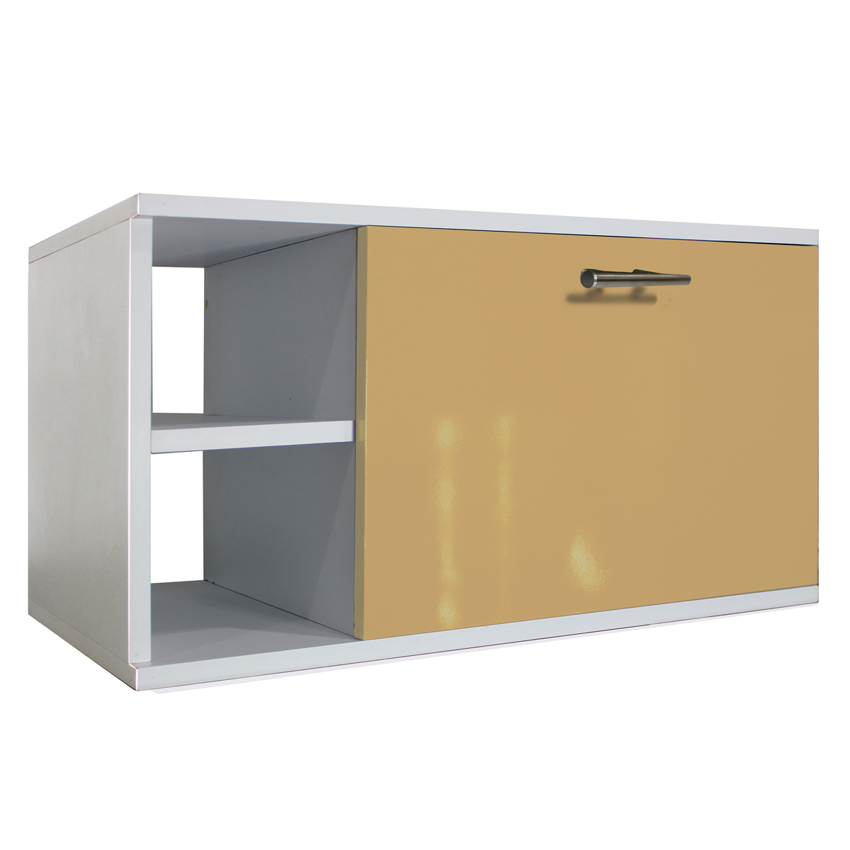 Gabinete Baño Moderno Ensamblado MDF Elegante Vinil Beige