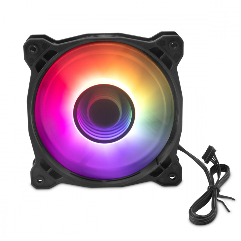 Kit de 3 Ventiladores de 120 mm Yeyian Typhoon, ARGB, para Gabinete, incluye controlador y control remoto