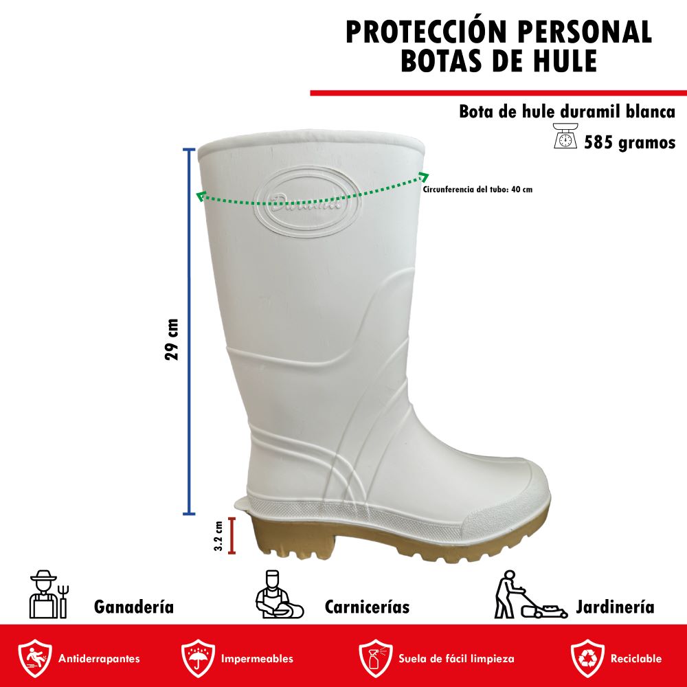 Bota De Lluvia Hombre Joven Del 22 Al 29 Duramil Trueno.