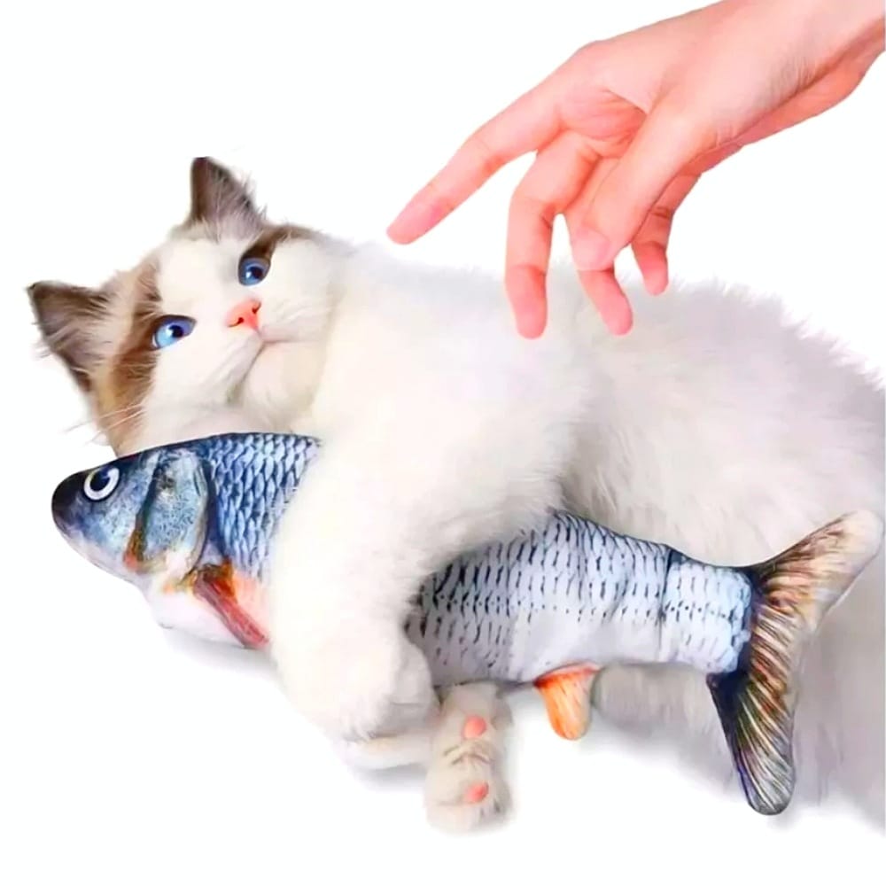 Juguete De Gato Pez Bailando Eléctrico Hierba Gatera Gracioso