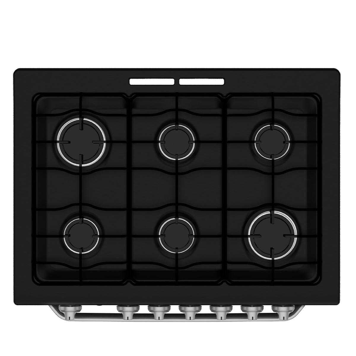 Estufa empotrable Mabe Profesional EMC80170 a gas/eléctrica 6 quemadores negra puerta con visor 126.6L