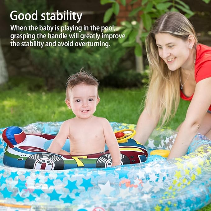 Bote Coche Salva Vidas Flotador Inflable Niños Bebes con Sonido